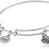 Alex and Ani Sea Shell II Rafaelian Silver Bangle Bracelet