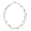 Gem Stone Pink Cultured Freshwater Pearl Necklace Earrings Set