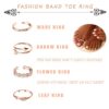 16-Piece Adjustable Toe Ring Set for Women
