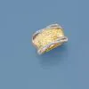 Ross-Simons 0.13 ct. t.w. Diamond Hammered Ring in 18kt