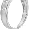 1/2 Carat Diamond, Channel-Set 14kt White Gold Princess-cut Diamond