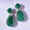 Ross-Simons 19.20 ct. t.w. Emerald Drop Earrings