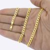Nuragold 10k Yellow Gold 7mm Cuban Curb Link Chain Bracelet