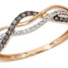 Twisted Half Eternity Anniversary Ring With Round Natural