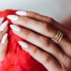 Gold Statement Rings Wide Bands Parallel Bar Ring Enhancer