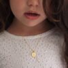 Personalized 14K Gold Filled Disc Necklace with Adjustable Chain - Hypoallergenic and Thoughtful Gift