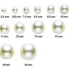 14K Yellow Gold 10-10.5mm White Stud Earrings