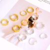 ONESING 12 Pcs Toe Rings for Women Open Tail Ring