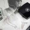 PAVOI 14K White Gold Plated Cubic Zirconia Initial Necklace