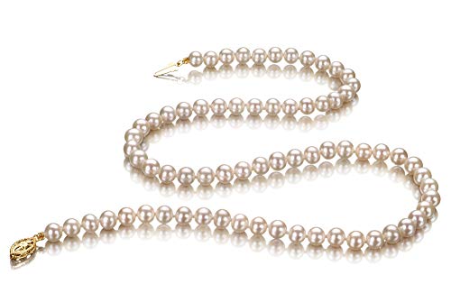 White 5-5.5mm AA Quality Freshwater Gold Cultured Pearl Necklace