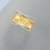 Ross-Simons 0.13 ct. t.w. Diamond Hammered Ring in 18kt