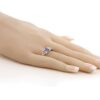 Gem Stone King 925 Sterling Silver Oval Blue Tanzanite and White Diamond