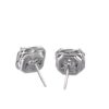 Platinum Plated Sterling Silver Halo Earrings Featuring Asscher Cut Swarovski Zirconia (1 cttw) - Sparkle Wherever You Go