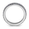 Sterling Silver Created Sapphire Eternity Band Ring
