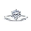 Simple 1.25CT 6 Prong Brilliant Cut AAA CZ Solitaire Engagement Ring