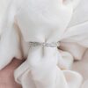 14K White Gold Plated Rings Cubic Zirconia Band Round