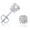 Amanda Rose 14K White Gold Round Diamond Stud Earrings