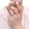 BERRICLE Rhodium Plated Sterling Silver Round Cubic Zirconia