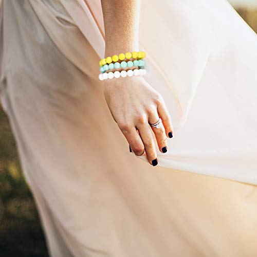 Aura with the 6-Piece Aromatherapy Gemstone Bracelet Set! 🌟🌈