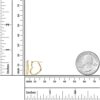 14K Yellow Gold 1.20mm Thick Sideways Heart Hoop Earrings
