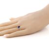 Gem Stone King 14K White Gold Blue Sapphire and Diamond