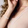 Miabella Sterling Silver Italian 6-Strand Diamond Chain Bracelet