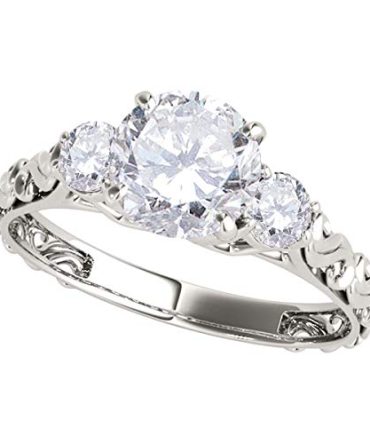 MauliJewels Engagement Rings for Women 1/2 Carat Halo Engagement