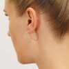 Hoop Earrings 14k Gold Hand Engraved Diamond-cut