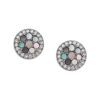 Fossil Crystal Stud Earrings