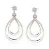 Ross-Simons 14kt White Gold Double Earring Jackets