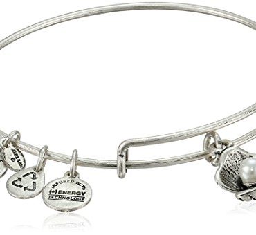 Oyster and Pearl Rafaelian Silver-Tone Expandable Bracelet