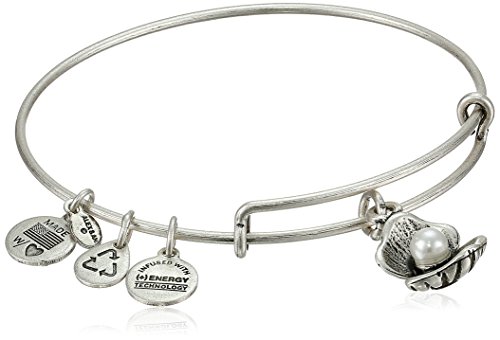 Oyster and Pearl Rafaelian Silver-Tone Expandable Bracelet