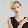 Round Imitation Pearl Choker Necklace Multi Strands Choker
