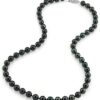 THE PEARL SOURCE 14K Gold 7.0-7.5mm Round Genuine Black