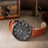 BRIGADA Men's Watches Classic Black Business Casual Wrist Watch