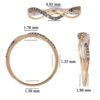 Twisted Half Eternity Anniversary Ring With Round Natural
