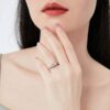 BERRICLE Rhodium Plated Sterling Silver Round Cubic Zirconia