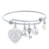 Bangle Bracelets For Women Initial Gifts - Engraved D Initial Bracelet