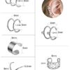Hestya 6 Pairs Stainless Steel Ear Clips Non