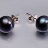 JYX Pearl Necklace Bracelet Set AAA Elegant 8-9mm Round Black