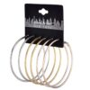 Hoop Earrings Silvertone Goldtone Rosegold Nicole Miller New York Set