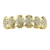 18k Gold Plated Iced Out Grills with Diamond Hip Hop Teeth Grillz