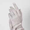 Engagement Wedding Ring Set Sterling Silver Round Cubic Zirconia CZ