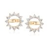 Elegant CZ Earring Jackets in 14kt Yellow Gold – Add Sparkle to Your Studs