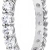 Platinum-Plated Sterling Silver All-Around Band Ring