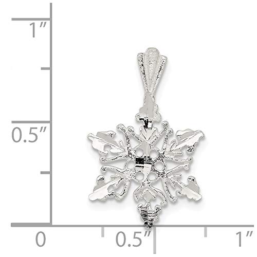 Snowflake Pendant Charm Necklace Winter Fine Jewelry