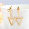 QHiYan 10 Pairs Ear Jacket Stud Lotus Flower Earrings