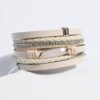 Crystal Cream Shinning wrap Clasp Bangle for Women