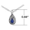 Silver Blue Lapis Lazuli Doublet Pendant Enhancer Necklace