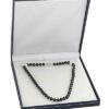 THE PEARL SOURCE 14K Gold 7.0-7.5mm Round Genuine Black